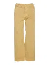 Auralee Straight Leg Trousers Pockets In Sand