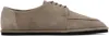 Auralee Beige Suede Oxfords In Beige Suede