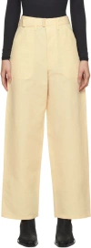 Auralee Beige Weather Trousers In Ecru