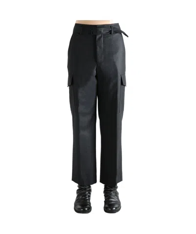 Auralee Belt Loop Casual Pants In Black