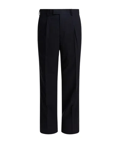 Auralee Tailored Trousers With Pleats And Pockets In Black