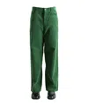 Auralee Belt Loop Casual Pants In Green
