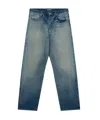 Auralee Belt Loop Denim Trousers In Blue