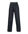 Auralee Indigo Hard Twist Denim Wide Jeans In Blue