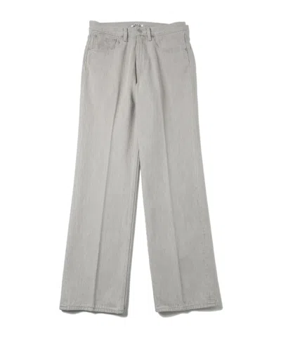 Auralee Belt Loop Jeans In Gray