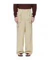 Auralee Khaki Light Cotton Wool Viyella Cargo Pants In Neutral