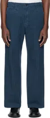 Auralee Belt Loops Slacks In Blue