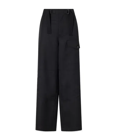 Auralee Belted Cargo Pants In Black