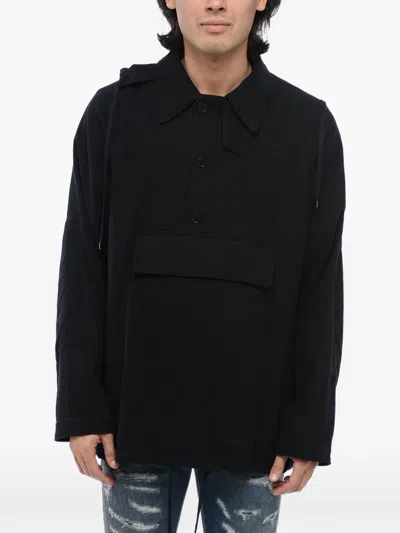 Auralee Belted Hooded Jacket In Black
