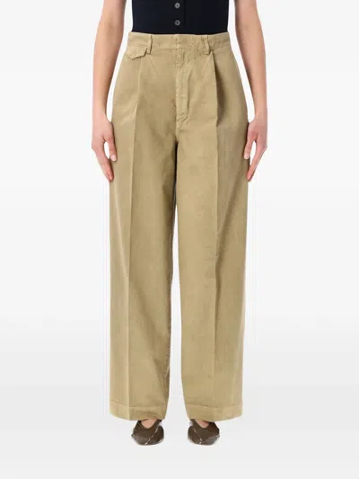 Auralee Belt-loops Trousers In Nude