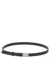Auralee Adjustable Belts Featuring Rectangular Buckle In Black