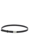 Auralee Adjustable Belts Featuring Rectangular Buckle In Black