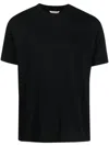 Auralee Luster Plaiting Cotton T-shirt In Black