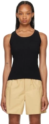 Auralee Black High Gauge Tank Top In Black