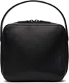 Auralee Black Leather Small Travel Case In Black