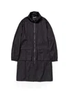 Auralee Black Logo Trench Coat In Black