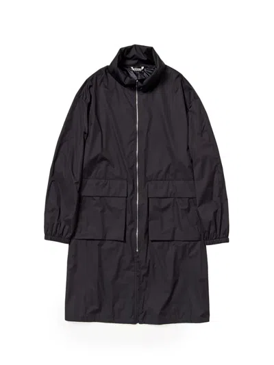 Auralee Black Logo Trench Coat