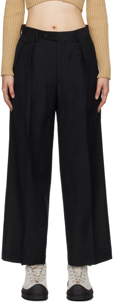 Auralee Black Pleated Trousers