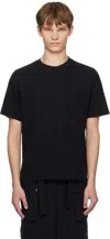 Auralee Black Super Soft Wool Jersey T-shirt In Black