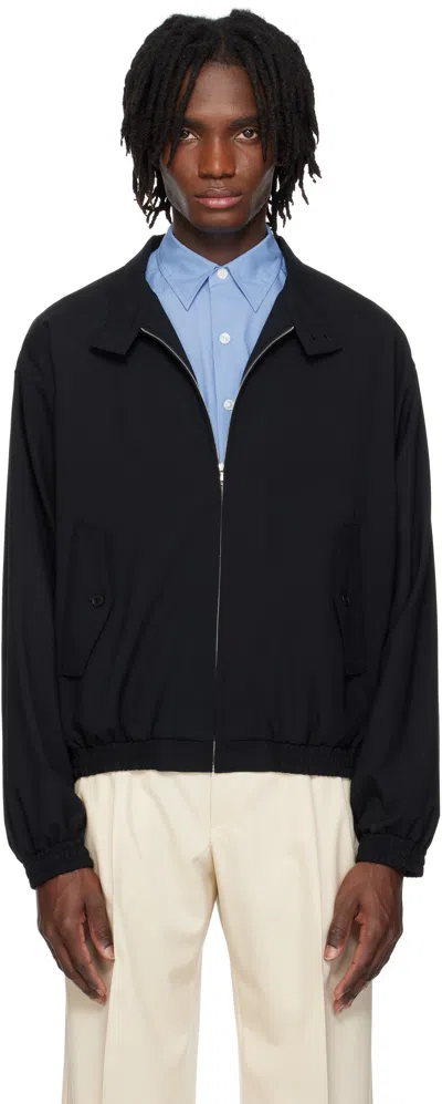 Auralee Black Super Fine Tropical Wool Jacket