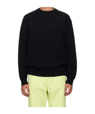 Auralee Black Super Fine Wool Sweater