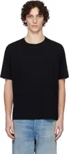 Auralee Black Super Soft Wool Jersey T-shirt