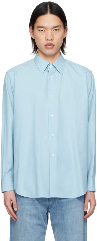 Auralee Blue Finx Shirt In Sax Blue