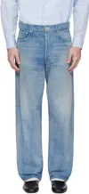Auralee Light Indigo Jeans With Washed Effect
