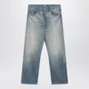 Auralee Blue Washed-effect Jeans Men In Blue
