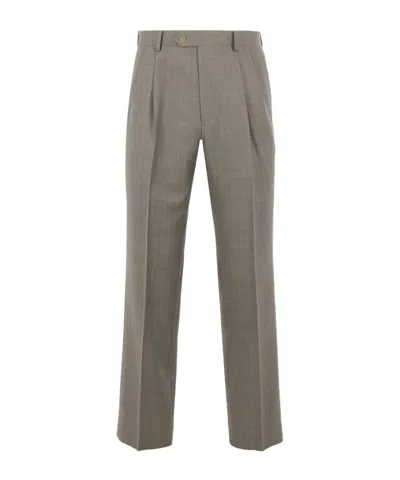 Auralee Bluefaced Wool Two-tuck Slacks In White
