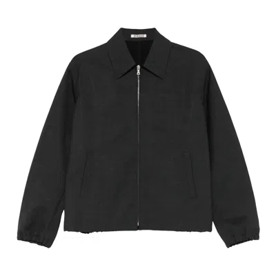 Pre-owned Auralee Bonded Tropical Wool Zip Blouson 'top Charcoal' | Grey | Men's Size 5 In Gray