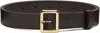 Auralee Brown Square Buckle Belt In Black