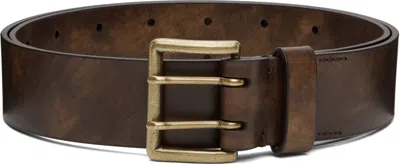 Auralee Brown Two-hole Buckle Belt