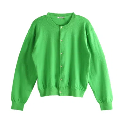 Pre-owned Auralee Brushed Cashmere Cotton Knit Cardigan 'green' | Men's Size 4