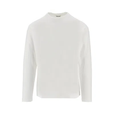 Auralee Brushed Cotton Long-sleeved T-shirt In White
