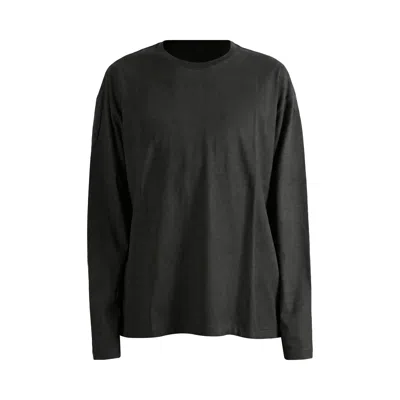 Pre-owned Auralee Brushed Organic Cotton Jersey Long Sleeve Tee 'ink Black' | Men's Size 4