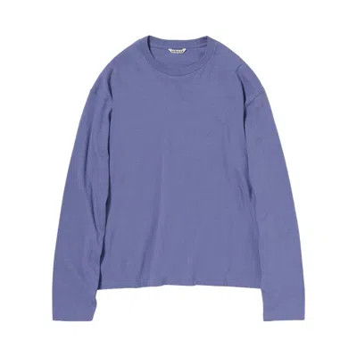 Pre-owned Auralee Brushed Organic Cotton Jersey Long-sleeve Tee 'light Purple' | Men's Size 4
