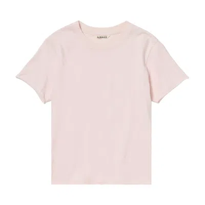 Pre-owned Auralee Brushed Organic Cotton Jersey Tee 'pale Pink' | Men's Size 3