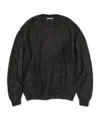 Auralee Brushed Super Kid Mohair Knit P/o In Black