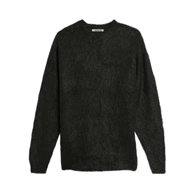 Pre-owned Auralee Brushed Super Kid Mohair Knit Pullover 'ink Black' | Men's Size 4