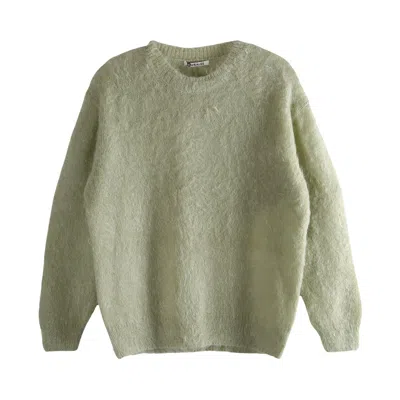 Pre-owned Auralee Brushed Super Kid Mohair Knitwear 'light Khaki' | Green | Men's Size 4