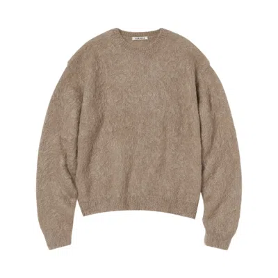 Pre-owned Auralee Brushed Super Kid Mohair Sweater 'pink/beige' | Women's Size 1
