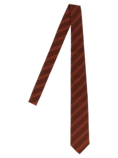 AURALEE MEN BURGUNDY STRIPED TIE, ONESIZE LUXURY TIES & BOWTIES FOR MEN DARVEYS