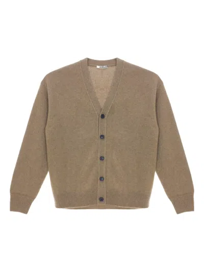 Auralee Button-fastening Cardigan In Neutral