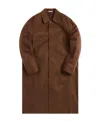 Auralee Button Long-sleeved Coat In Brown