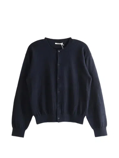 Auralee Button-up Cardigan In Blue