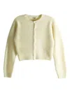 Auralee Buttoned Cardigan In Neutral