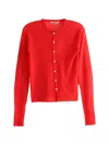 Auralee Buttoned Cardigan In Red