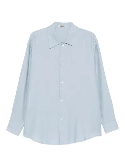 Auralee Buttoned Shirt In Blue
