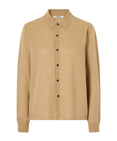 Auralee Button-up Cardigan In Nude